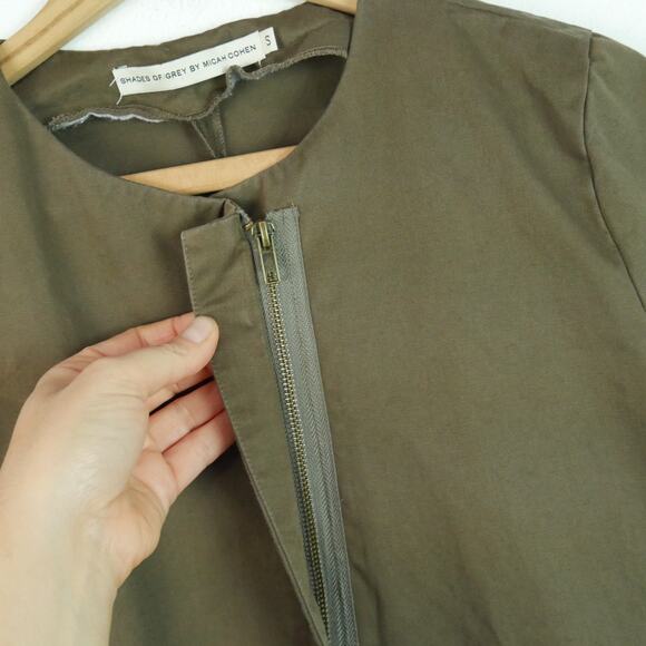 Shades of Grey Small Jumpsuit Utility Coveralls Olive Drab Minimal Modern Cotton - Picture 6 of 11